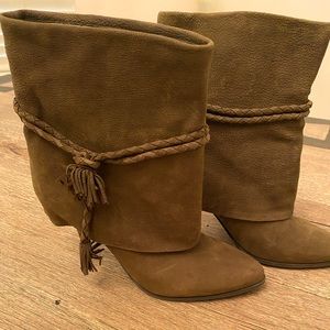 Vintage Enzo Angiolini Olive Suede Boots
